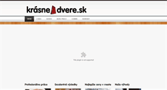Desktop Screenshot of krasnedvere.sk